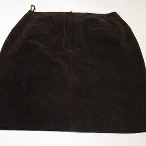 Marsh Landing Suede Leather Skirt Size 14 EUC